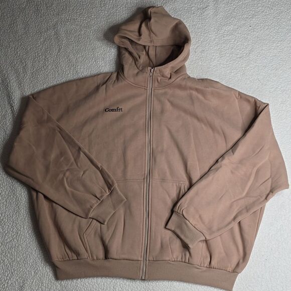 917 New Comfrt Cloud Zip Hoodie Latte Sz XL - Picture 2 of 7